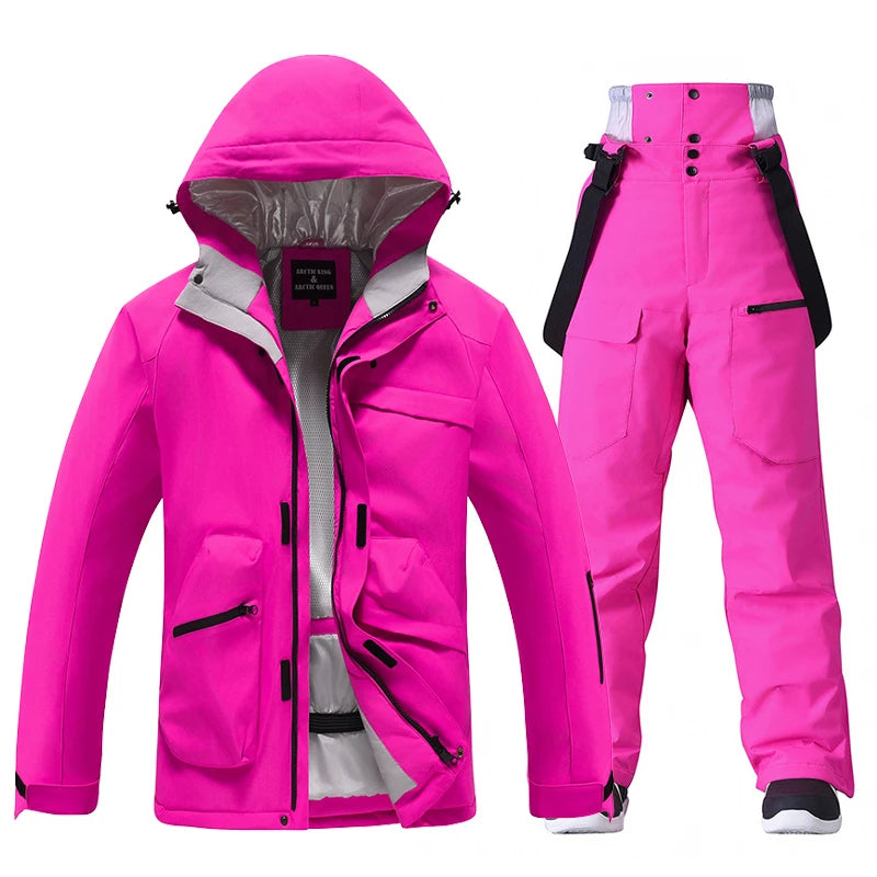 New, Men's and Women's Ski Suit Sets, Waterproof, Snow Costume, Ski Jacket and Pant Set, Outdoor Clothing, Snowboarding, Overall