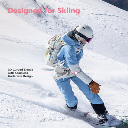 VECTOR Man and Woman Open Skiing Jacket with High Pressure Waterproof and Wear Resistant Full Pressure Adhesive Snowboard