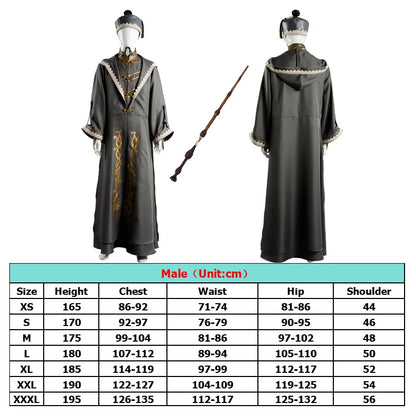 Disguise Dumble Cosplay Dore Costume Albus Men Wizard Robe Belt Beard Hat Wig Magic Clothing Set Outfits Halloween Carnival Suit