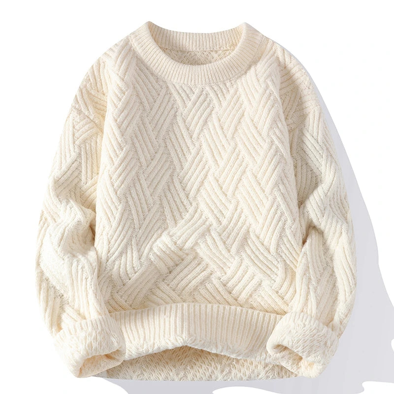 Legible Autumn and Winter Casual Sweaters Men Round Neck Collar Knitted Pullovers Male Loose Sweater Man