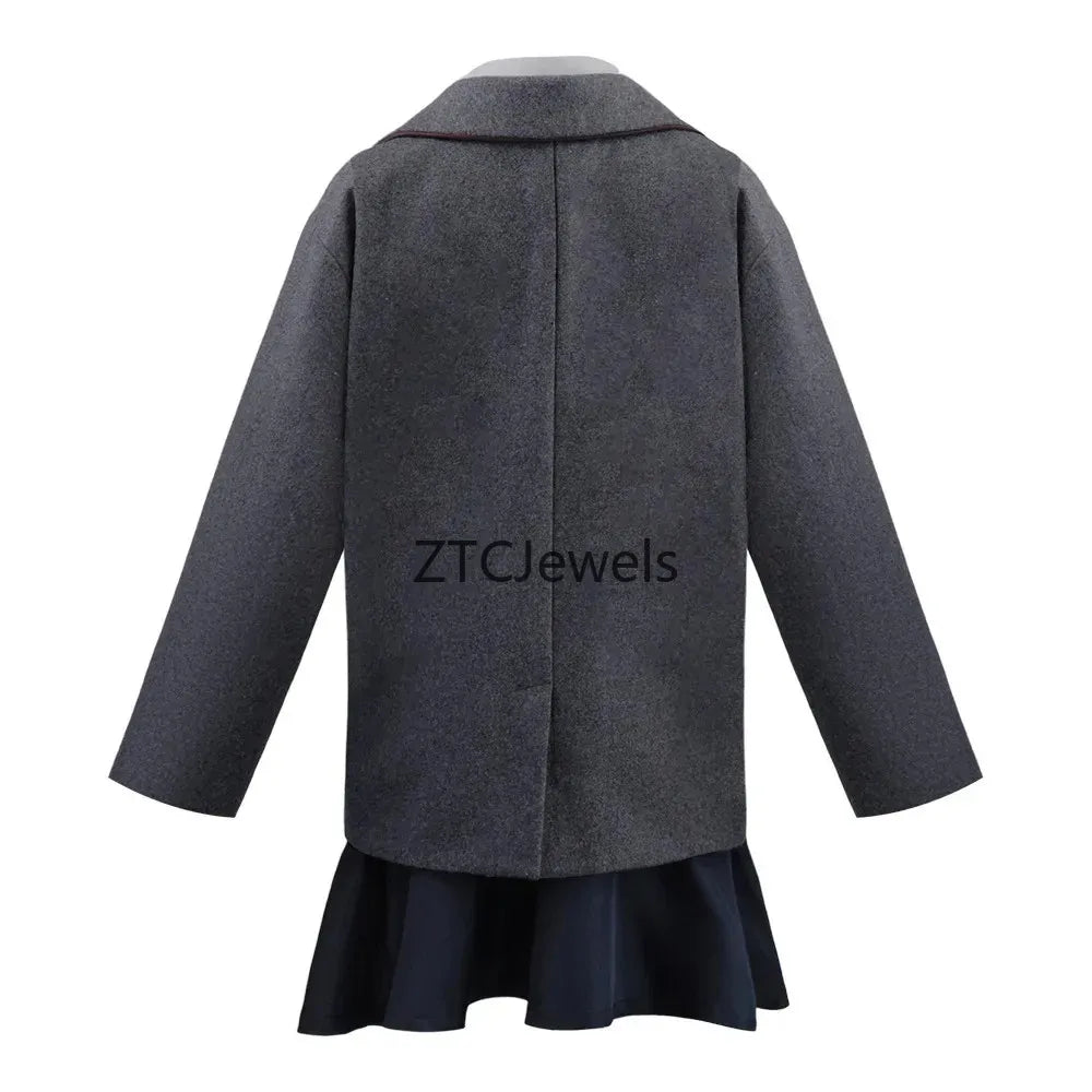 Matilda Cosplay Costume Girls School Uniform Jacket Shirt Skirt Tie Set Halloween Party Stage Musical Outfit
