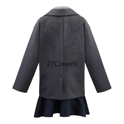 Matilda Cosplay Costume Girls School Uniform Jacket Shirt Skirt Tie Set Halloween Party Stage Musical Outfit