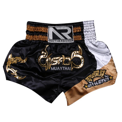 Muay Thai Fight Kickboxing Shorts Fitness Men Women Kids Boxing Shorts Embroidery Thailand Gym Training Black MMA Jujitsu Pants