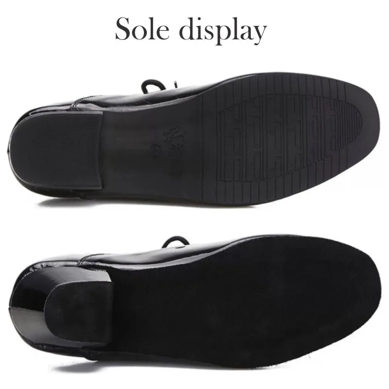 Men Latin Dance Shoes For Rumba Waltz Ballroom Party Salsa Tango Modern Dance Shoes Patent/Matte Leather Boy's Dance Sneaker
