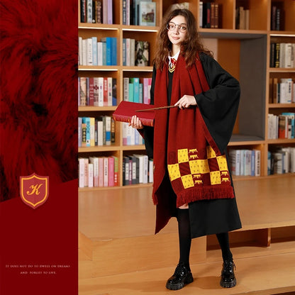 Shawl Gryffindor Slytherin Thickened Warmth Halloween Party Cosplay Scarf Decoration Gift Toy Around Harris Movies