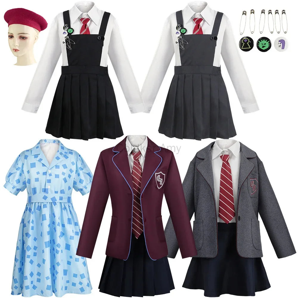 Movie Matilda Cosplay Costume School Uniform Coat Skirt Tie Roald Dahls Matilda the Musical Costume Suit  Women