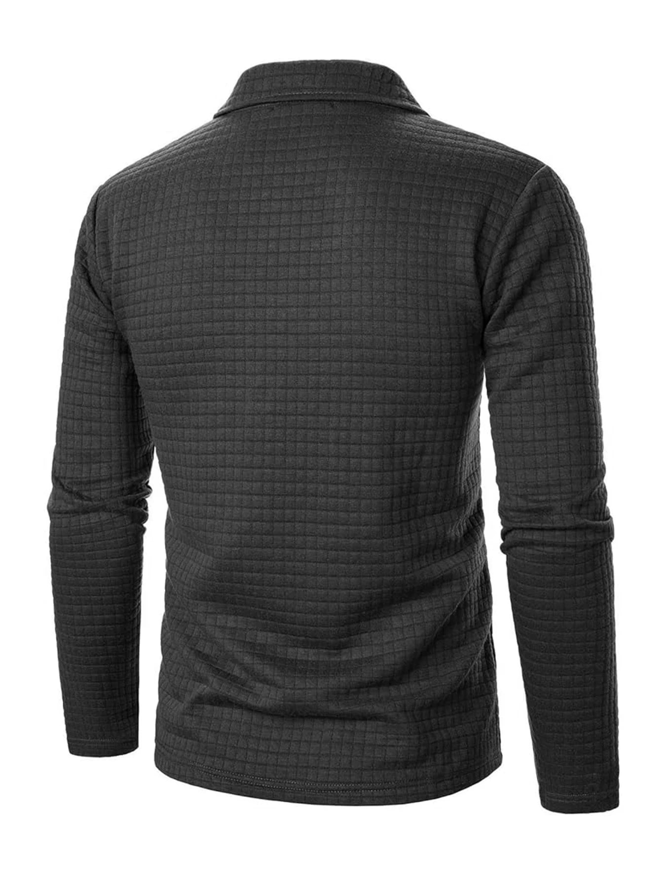 2025 New Spring and Autumn Europe Men Knitted Grid Texture Casual Large hoodie Jumper Small Plaid Jacquard Men clothing