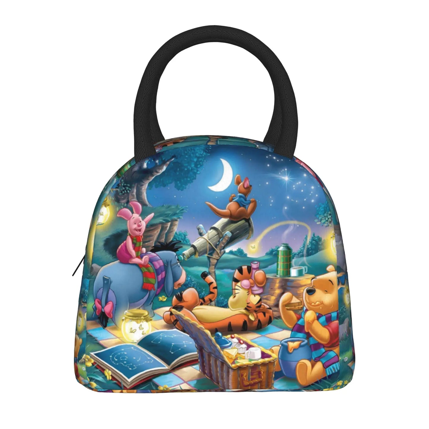 Anthropomorphic Teddy Bear Happy Insulated Lunch Bags Large Winnie The Pooh Reusable Thermal Bag Lunch Box Tote Work  Outdoor