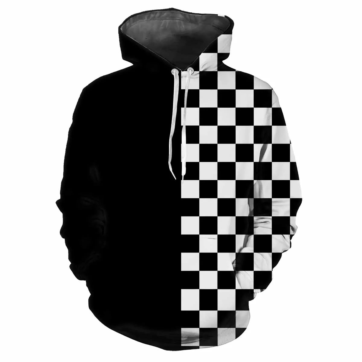 2024 Fashion Minimalist Plaid 3D Printed men's Tops Casual Soft Comfort Elegant men's Hoodies Personalize Outdoor Sports Hoodie