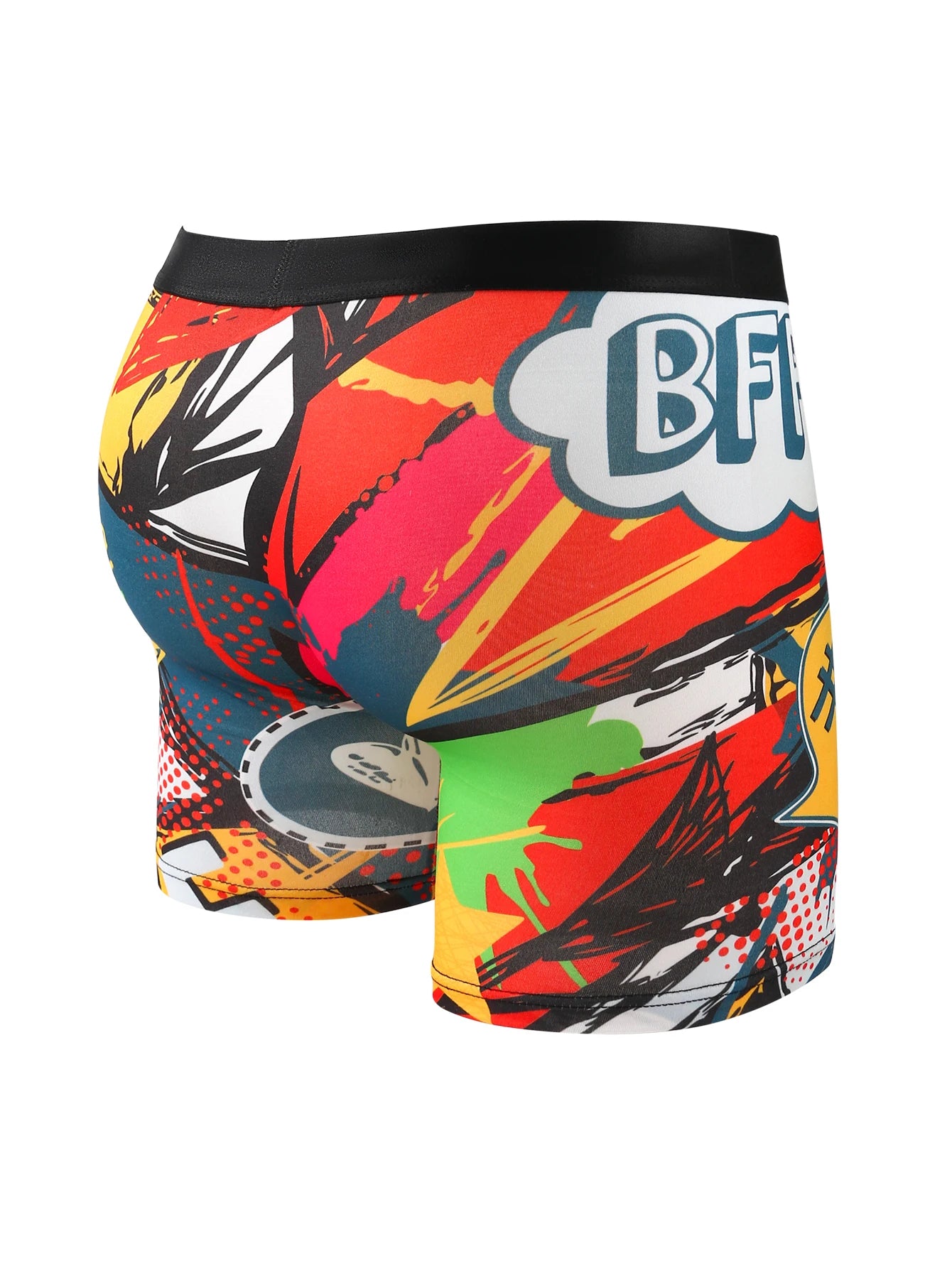 Ten-piece mixed men's graffiti pattern long boxer briefs, breathable and comfortable high-elasticity long boxer briefs, boxing