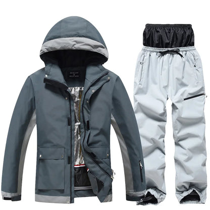 New Men's Women's Ski Suit Winter Outdoor Snow Wear Waterproof Windproof Thickened Warm Ski Clothing Jacket Pants Set Couple
