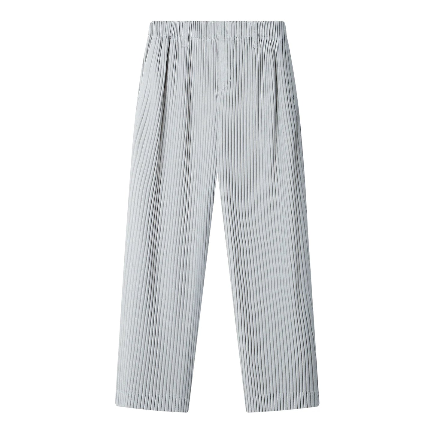 Miyake Pleated Men Pants Casual Loose Wide Leg Draped Trousers Business Casual Daily Wear