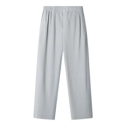 Miyake Pleated Men Pants Casual Loose Wide Leg Draped Trousers Business Casual Daily Wear
