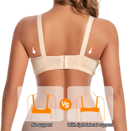 6 Pieces Color Women' Sexy Lace No Wire Bras Plus Size Adjustable Shoulders Strap T-Shirt Bra For Cup A B C D