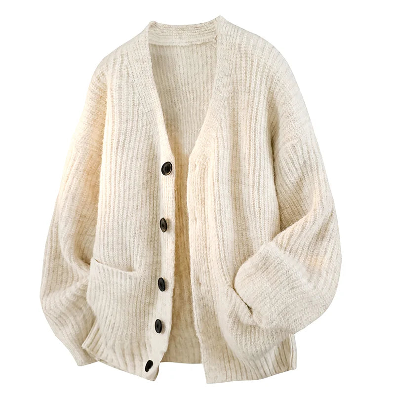 Men's Autumn and Winter Outdoor Comfortable Windproof Warm Cardigan Sweater Fashion Trend Versatile Knitted Warm Casual Jacket