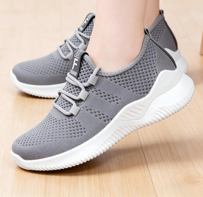 Women's Lightweight Walking Sneakers Breathable Mesh Upper Non-Slip Outsole Comfortable Slip-On Casual Shoes
