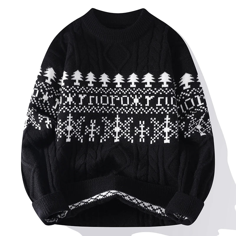 Legible Autumn and Winter Casual Sweaters Men Round Neck Collar Knitted Pullovers Male Loose Sweater Man