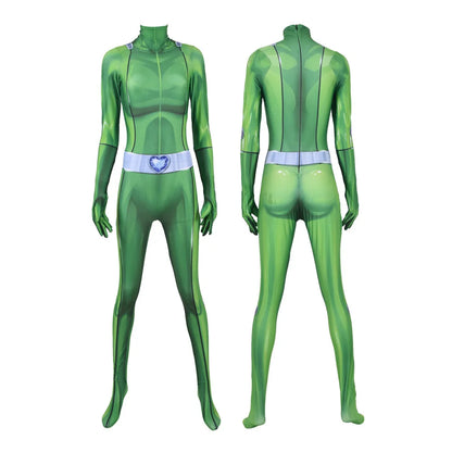 Totally Spies Cosplay Costume for Women Adults 3D Printed Clover Ewing Zentai Bodysuit Halloween Alexandra Cosplay Jumpsuit