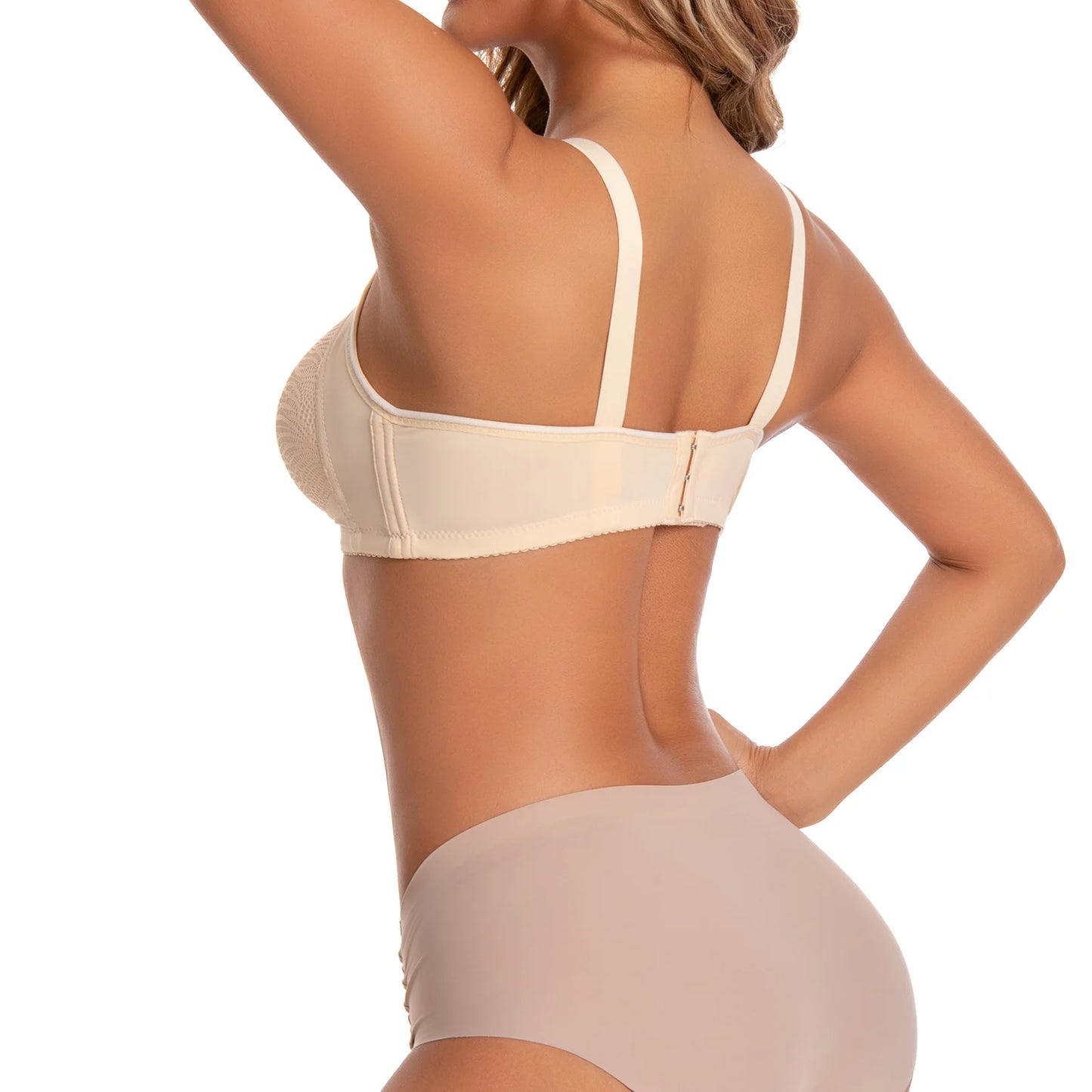 6 Pieces Color Women' Sexy Lace No Wire Bras Plus Size Adjustable Shoulders Strap T-Shirt Bra For Cup A B C D