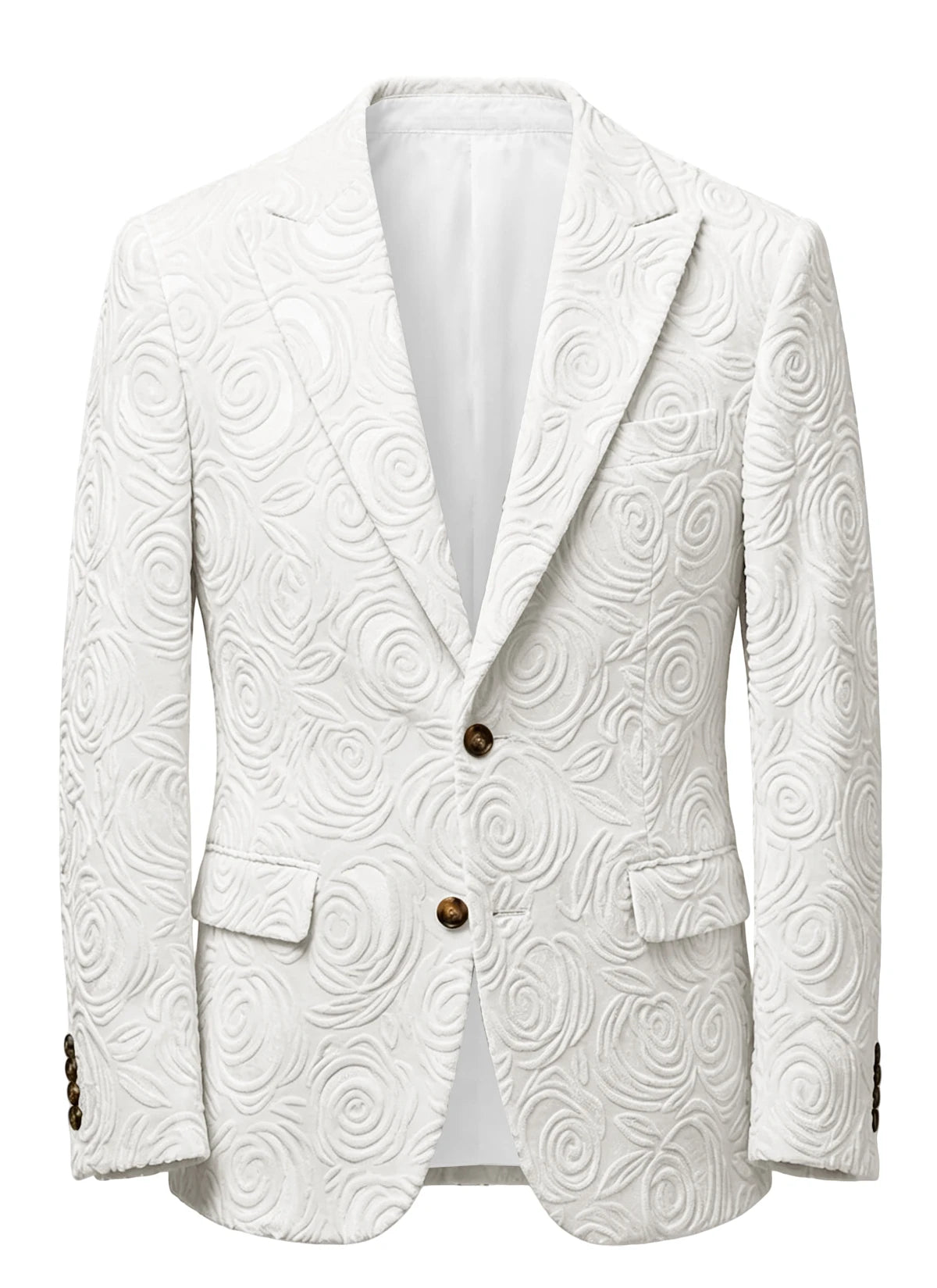 Men's Luxury 3D Embossed Textured Blazer Notch Lapel Jacket 2 buttons Slim Fit Suit Jacket Formal for Business Casual Wedding
