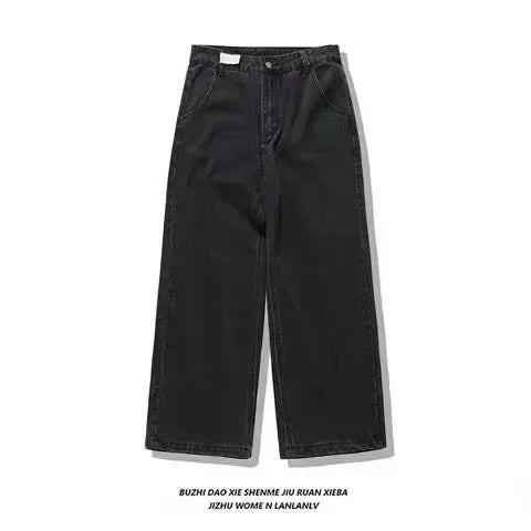 American Fashion Trend Joker Pattern Embroidered Loose Jeans Women Street Y2K New Hip Hop Oversized Wide-leg Pants Unisex Jeans