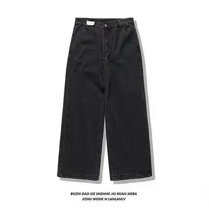 American Fashion Trend Joker Pattern Embroidered Loose Jeans Women Street Y2K New Hip Hop Oversized Wide-leg Pants Unisex Jeans