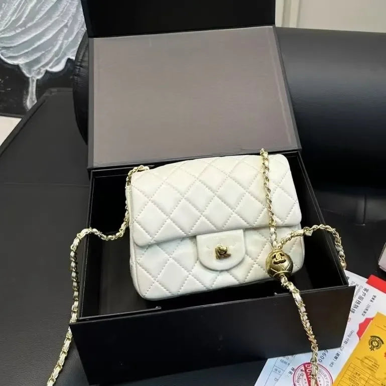 Channeled Bag Women designer makeup bag High Quality Sheepskin Diamond Lattice Handle Vanity Box Tote Bags Crossbody Shoulder Co