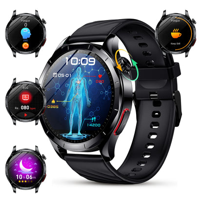 Marsyu AI-GPT Nursing Grade Health Smart Watch Body Fat Uric Acid ECG+PPG Body Fat BP HD Call Sports Smart watch For Men Women