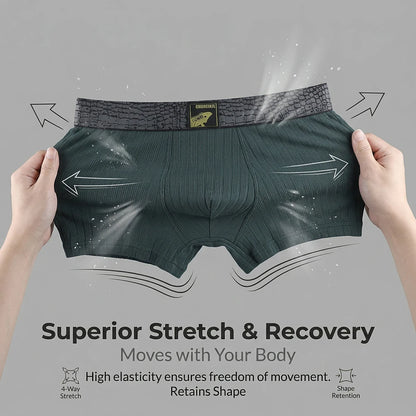 3PCS/Pack Luxury Solid Striped 95% Cotton Knit Underwear Arrival for Man Breathable Mesh Crotch Boxers Super Soft