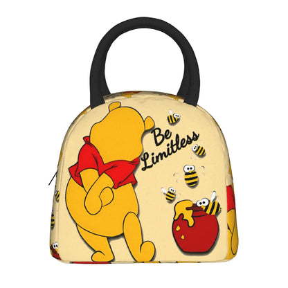 Anthropomorphic Teddy Bear Happy Insulated Lunch Bags Large Winnie The Pooh Reusable Thermal Bag Lunch Box Tote Work  Outdoor
