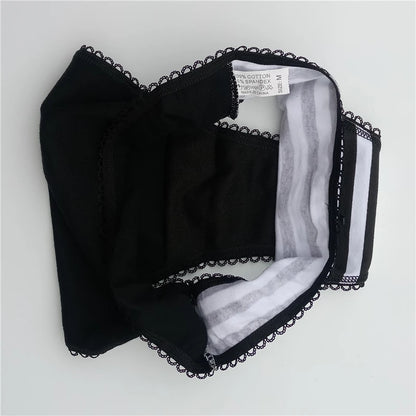 Sexy Panties for Women Cotton Soft Female Underwear Lace Briefs set Ladies Striped Bikini Intimates Lingerie 5 pcs/lot