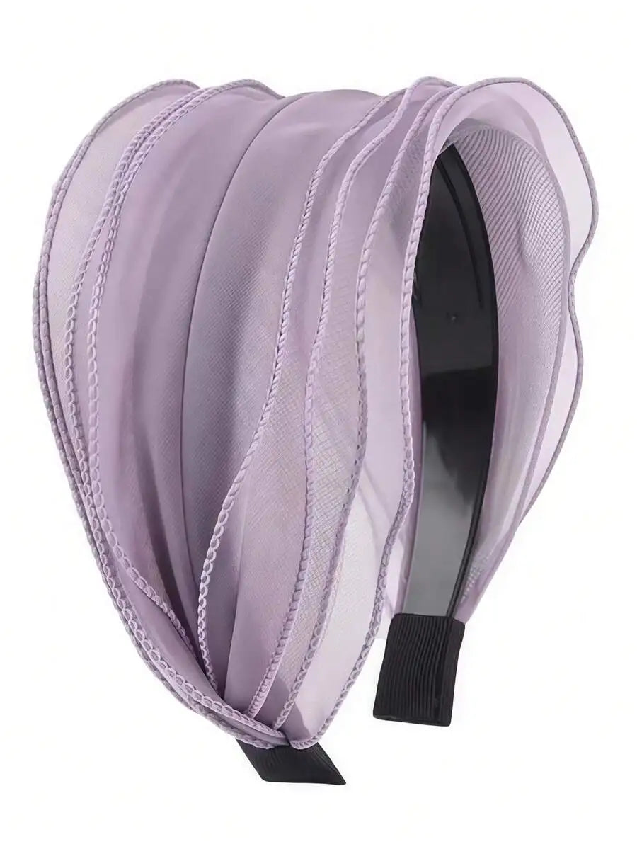 1pc New Asymmetrical Geometric Colorful Mesh Headband Hair Accessory Head Accessories Hairband Beauty Home Hair
