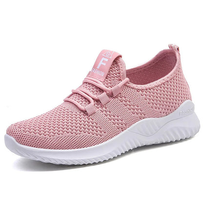 Women's Lightweight Walking Sneakers Breathable Mesh Upper Non-Slip Outsole Comfortable Slip-On Casual Shoes