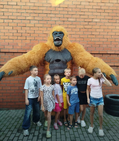 2.6M Inflatable King Kong Costume Gorilla Mascot Parade Adult Character Cosplay