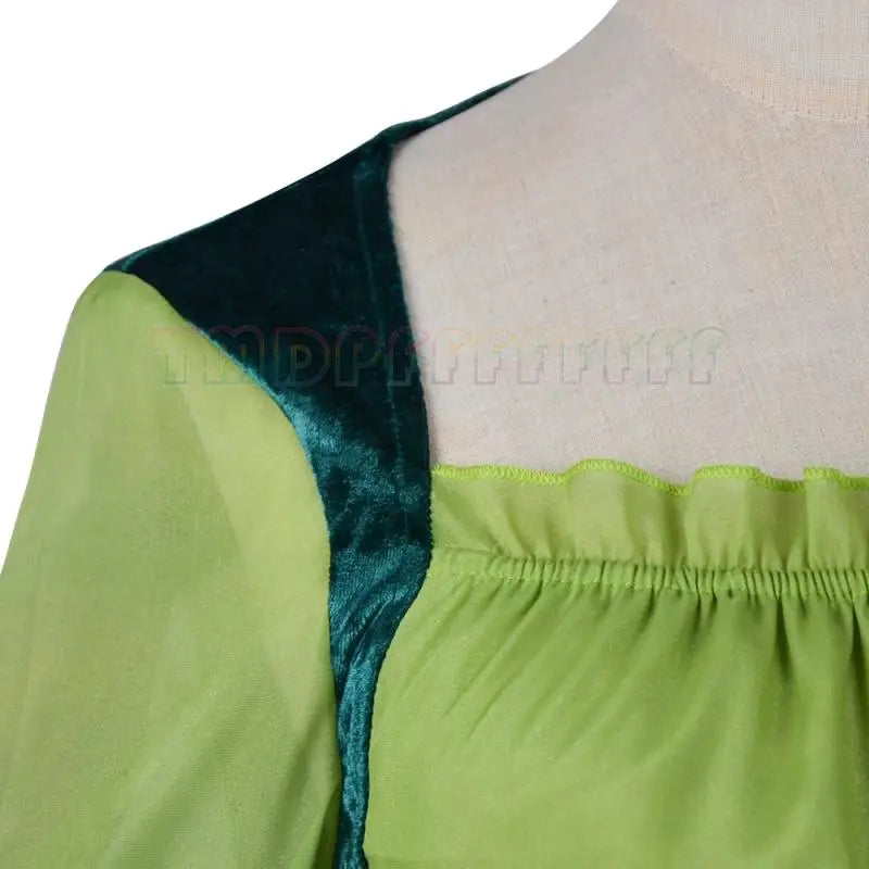Medieval elf Disguise Role Play Easter Green Dress for Female Fairy Halloween Party Renaissance Carnival Fantasy Stage Performance Costume