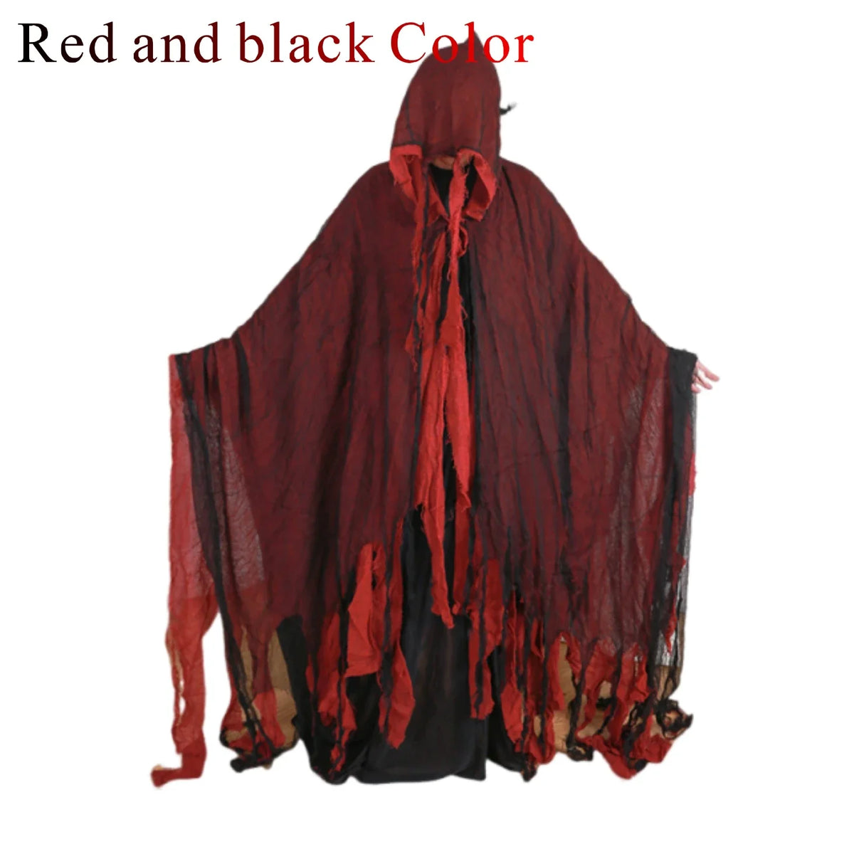 Scary Halloween Hooded Cloak Medieval Renaissance Wizard Cloak Horror Grim Reaper