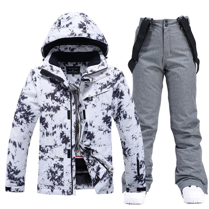 Fashion, Waterproof Snow Suit Sets for Women, Snowboarding Clothing, Ski Costumes, Winter Wear, Jacket Strap Pant for Girl's