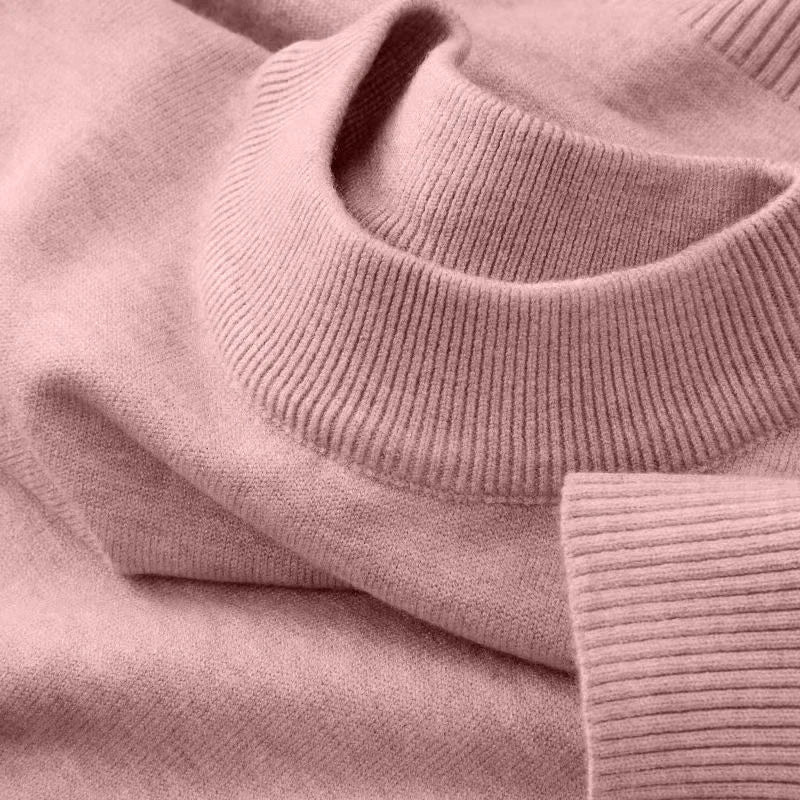 Autumn New Men's Casual Mock Turtleneck Sweater Long Sleeved Warm Pullover Basic Lightweight Street Clothing Knitted Jacket Top