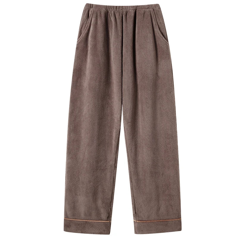 Thick Flannel Men's Plaid Trousers Big Yards Warm Sleep Pants Mens Pajamas Pants Bottoms Sleepwear Pajama for Men Pijama Hombre