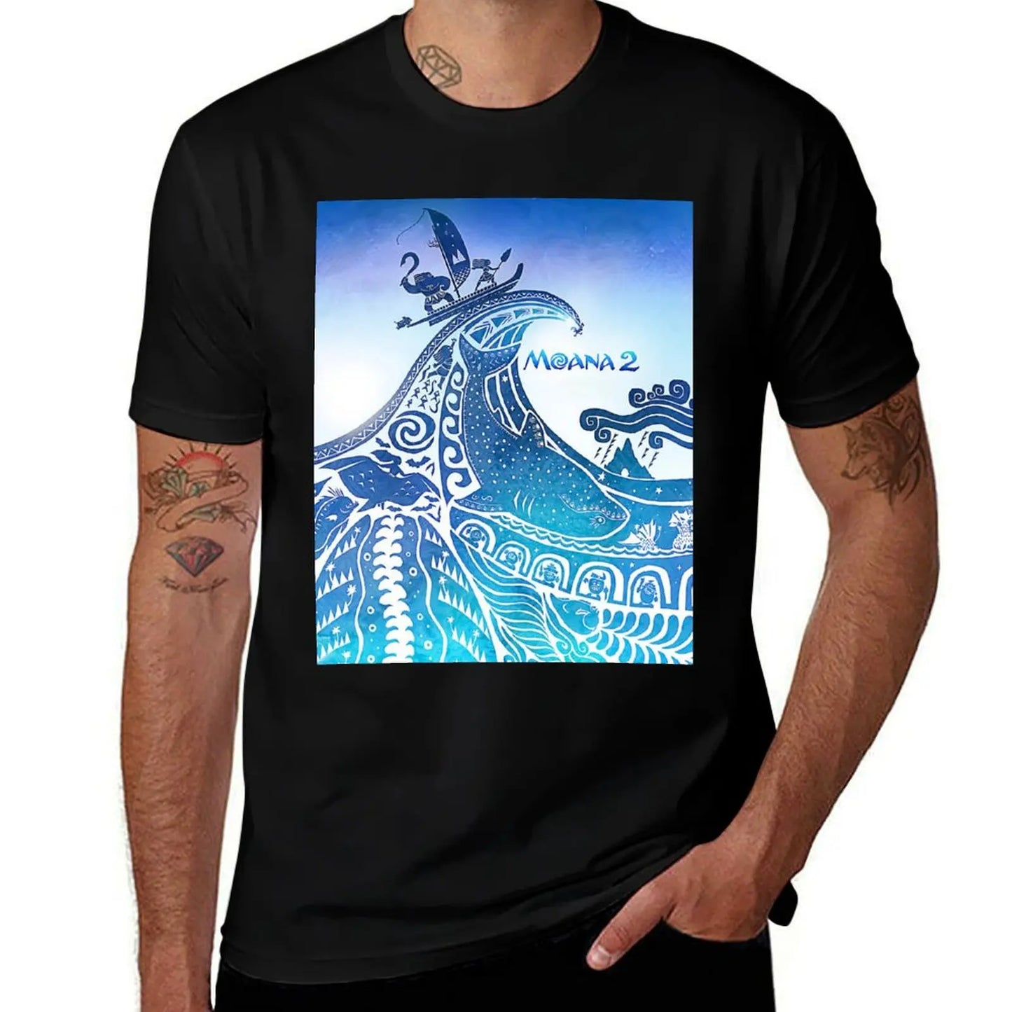Moana 2 T-Shirt Large Size Loose Casual Tee
