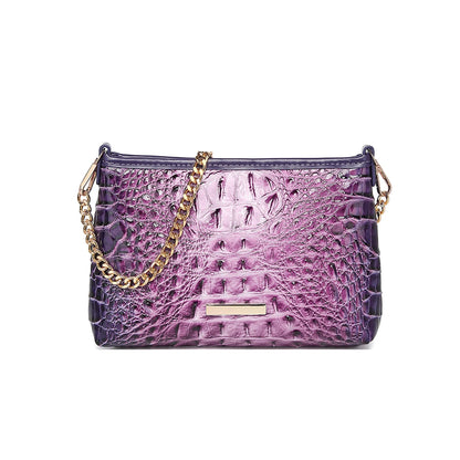 Women Outdoor Daily Shoulder Clutch Pouch Detachable Glossy Chain Strap Crossbody Bag Lightweight Multi Compartment Carry Pack