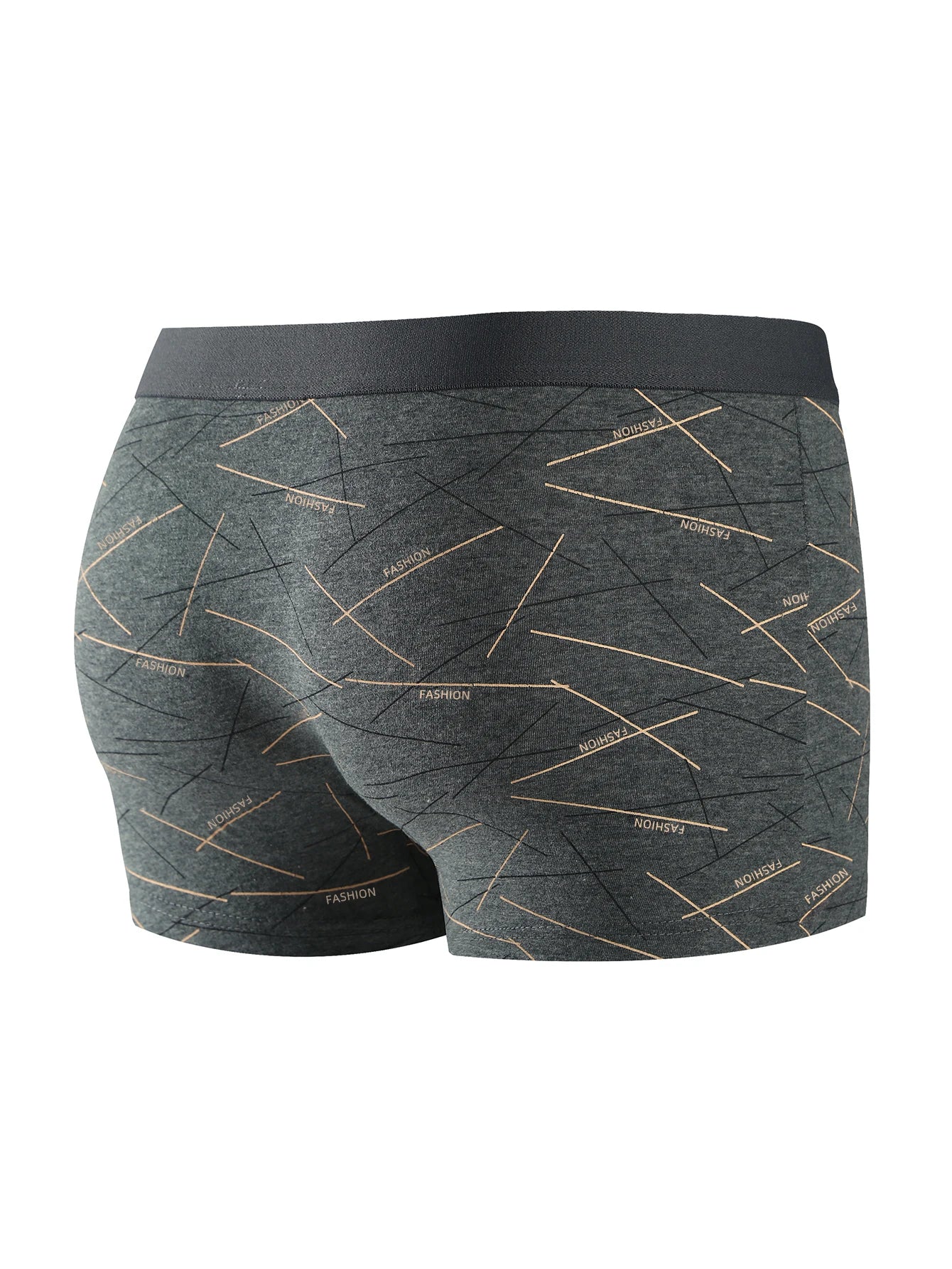 4-Pack Men's Boxer Briefs Fashionable Comfortable Soft Fabric Advanced Sports Fitness Casual Underwear for Men