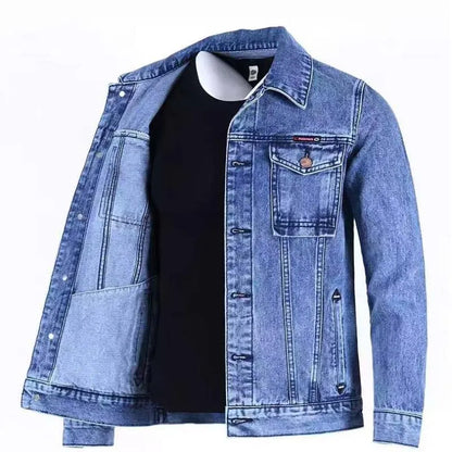 UNITIM Spring American Heavy Denim Men Workwear Coat Male Retro Streetwear Jeans Jackets Outdoor Classic Men Button Cow Boy Coat