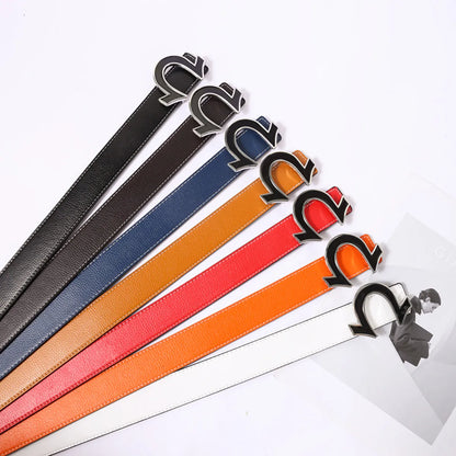 3.8cm new style men's light luxury belt, trendy jeans, trousers, casual pants, versatile pants belt 7 colors