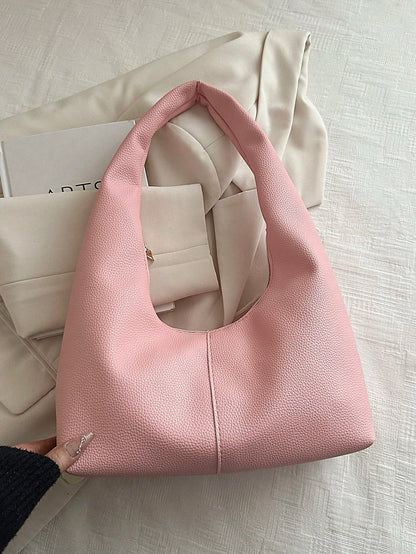 Large Capacity Solid Color Women's Shoulder Bag, Multifunctional Crossbody Bag,