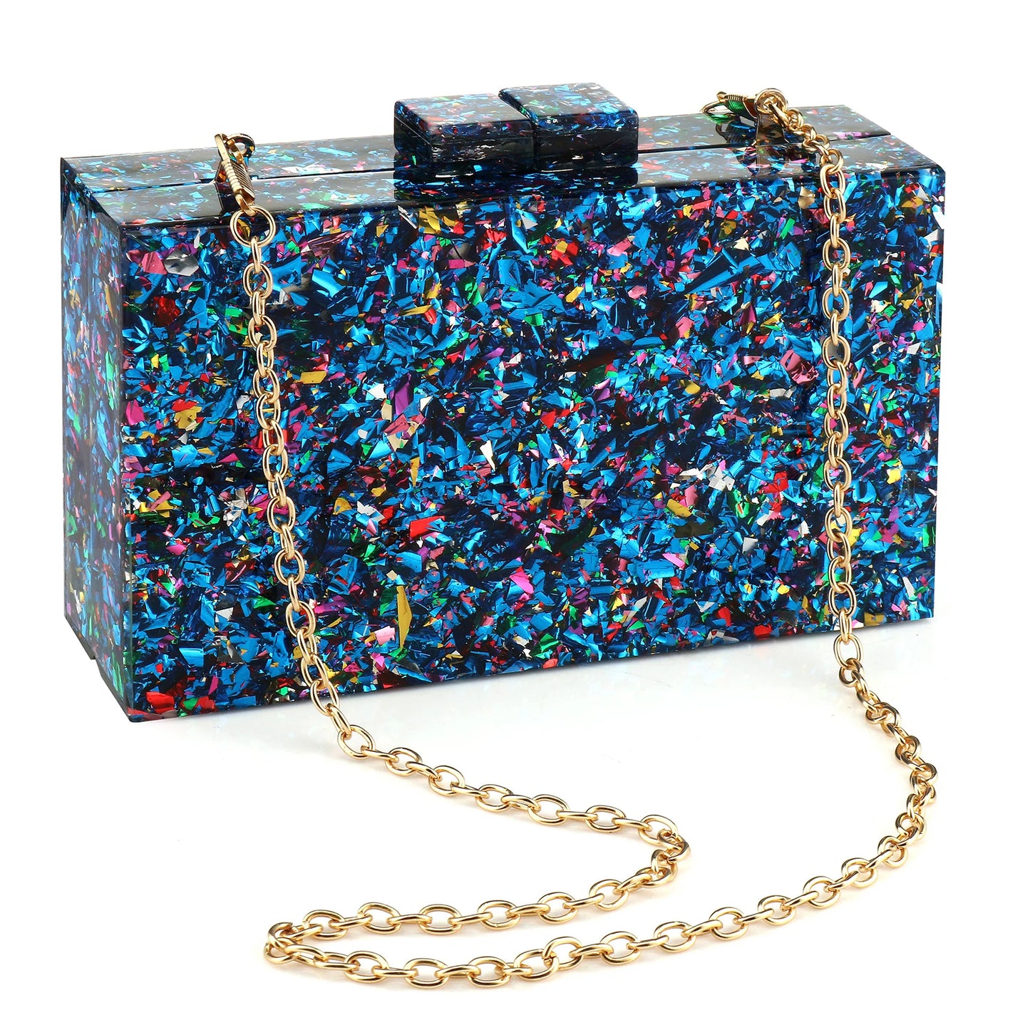 Acrylic Luxury Wedding Chain Handbag Women Box Clutch Evening Bags Chic Party Shoulder Crossbody Bags Ladies Dinner Dress Purses