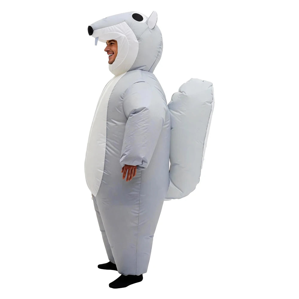 Cartoon Squirrel Inflatable Costume Mascot Adult Parade Character Cosplay Animal Halloween Party Event Set