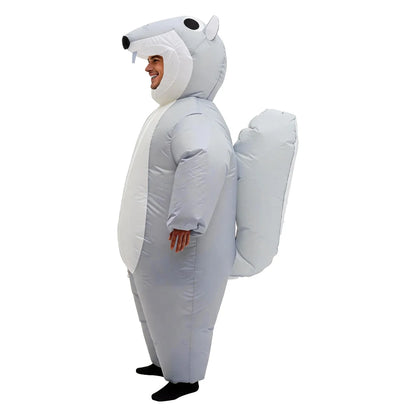 Cartoon Squirrel Inflatable Costume Mascot Adult Parade Character Cosplay Animal Halloween Party Event Set