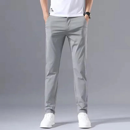 2025 Spring Autumn Thin Slim Men Casual Pants Classic Business Cotton Stretch Golf Trousers Fashion Male Clothing Pants