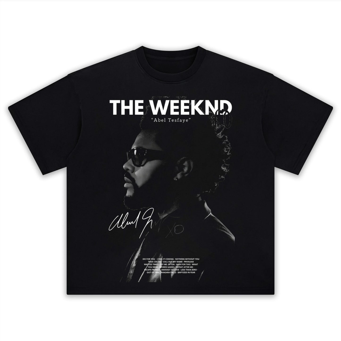 The Weeknd Abel Tesfaye Retro Music T-Shirt Men Vintage R&B Artist Graphic Print